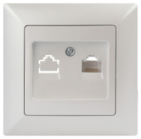 Розетка RJ45 СП Solo 4-303-06 IP20 перламутр  Б0053993