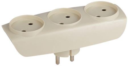 Разветвитель 3-м без заземл. 16А IP20 SP-3-I сл. кость  Б0017018