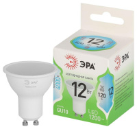 Лампа светодиодная GREEN LINE MR16-12W-840-GU10 GL GU10 12Вт софит яркий свет бел.  Б0066994