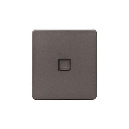 Розетка ROUND компьютерная RJ45 кат6 MIELE с/у титан  KR-78-0724-2