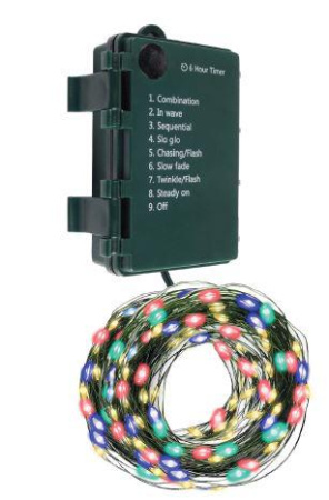 Гирлянда "Роса" DC-G06-120M 120 RGB microLED 12.1м. 8реж. 3хAA  5059610