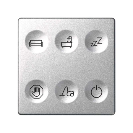 Выключатель сенсорный 6-кл. СП  82 Sense IP20 с тематич. маркир. Т1 алюм.  8000663-093