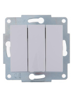 Выключатель 3-кл. 1п СП Karina 10А IP20 механизм бел.  707-0288-109