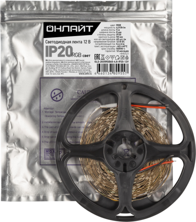 Лента светодиодная 80 955 OLS-2835RGB60-4.8-IP20-12V (уп.5м)  80955