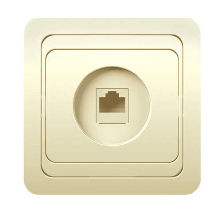 Розетка компьютерная 1-м СП Classic RJ45 10А IP20 крем.  1156520