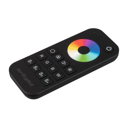 Пульт SMART-R28-RGBW Black (1 зона 2.4G) (IP20 пластик)  023479