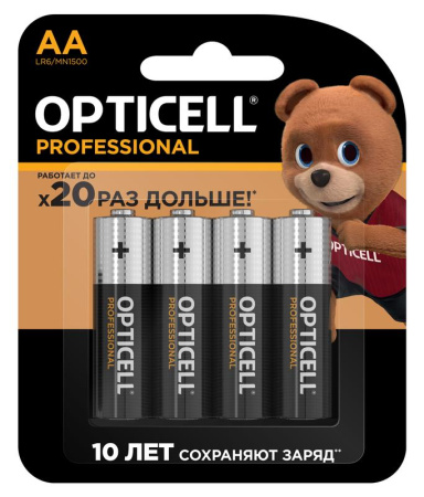 Элемент питания алкалиновый AA/LR6 (блист. 4шт) Professional  5052001
