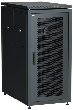 Шкаф сетевой 19дюйм  LINEA N 24U 600х1000мм перфорированная передняя дверь черн.  LN05-24U61-P