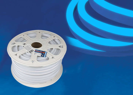 Лента светодиодная ULS-N21-2835-120LED/m-8mm-IP67-220V-8W/m-50M-BLUE NEON 120LED/м син. 8Вт/м IP67 220 8мм гибкая герметичная (уп.50м)  UL-00002926