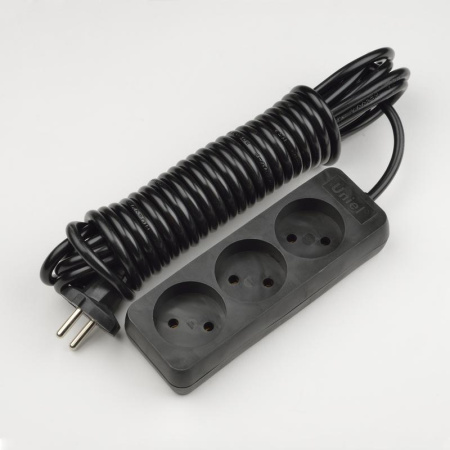 Удлинитель 3х3м без заземл. Standart S-CD3-3 Black черн.  UL-00003604