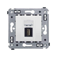 Розетка USB 2.0 1-м СП Avanti "Белое облако" тип А-А  4400403