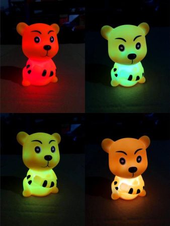 Фигура светодиодная "Тигр" 8х7см светодиод RGB переливается разными оттенками элементы питания 3хAG13 (в компл.)  KOCNL-EL106(2022)