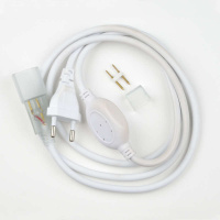Провод электрический UCX-SP2/N21 WHITE 1 STICKER для светодиодных лент ULS-N21 NEON 220В 8х16мм 2 контакта. бел.  UL-00002937