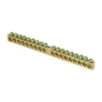 Шина PEN "ноль-земля" 8х12 18 отвер. латунь крепеж по центру PROxima  sn0-125-18-c