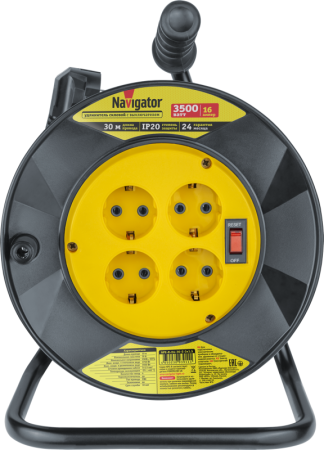 Удлинитель на катушке 4х30м с заземл. 93 911 NPE-R-04-30-E-3х1.5  93911