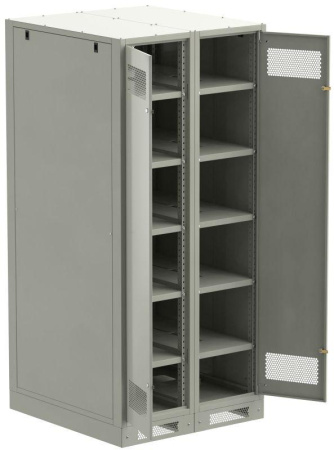 Шкаф LINEA B (пустой) 2000х900мм дверь двустворч. метал. сер.  LB35-20H99-2M