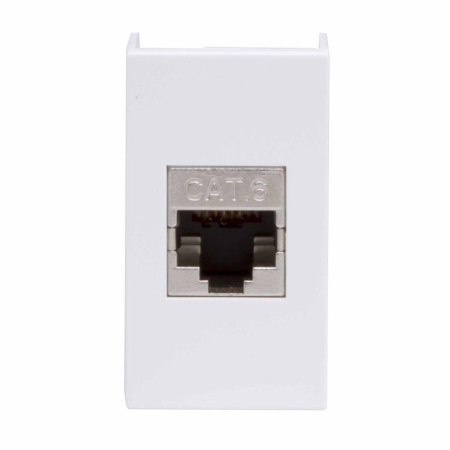 Розетка компьютерная 1-м 1мод. Viva RJ45 кат.6 экранир. бел.  45068