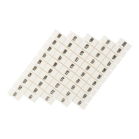 Маркеры для UT/ST/Push-in 4 с нумерацией 150-200 (уп.100шт)  zb-st-4-150-200
