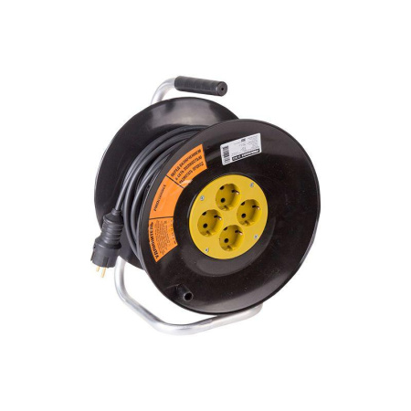 Удлинитель на катушке 4х50м с заземл. 16А IP20 Professional ПВС 3х2.5  11-7615