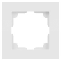 Рамка для розеток и выключателей Accent 6-501-01М на 1 пост СУ бел. матов.  Б0063730