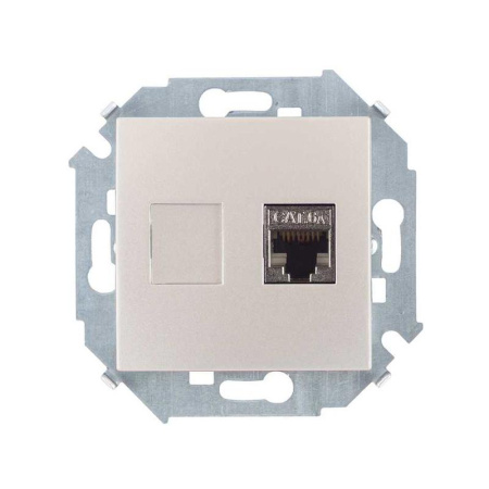 Розетка компьютерная 15 RJ45 кат.6A AMP FTP шампань  1591563-034