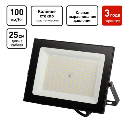 Прожектор светодиодный PRO LPR-062-0-65K-100 100Вт 10000лм 6500К IP65 призма  Б0064701