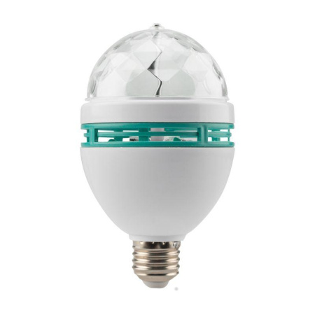 Лампа светодиодная "Диско" 6Вт 3LED RGB E27 230В IP20 с подставкой  601-251