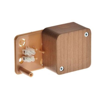 Коробка распределительная ОП 55х55х32мм IP40 дуб (темн. основа)  65002-08М