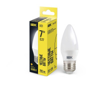 Лампа светодиодная ECO C35 7Вт свеча 3000К E27 230В  LLE-C35-7-230-30-E27