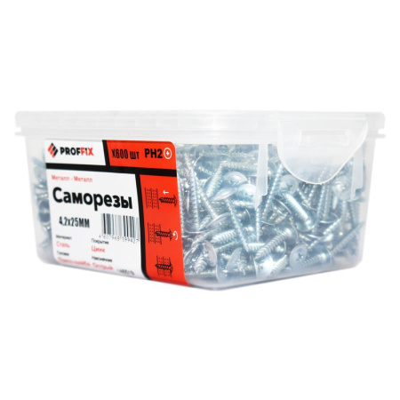 Саморез СММ 4.2х25 усилен. (TWN) (контейнер) (уп.600шт) Tech-KREP PRO 146519