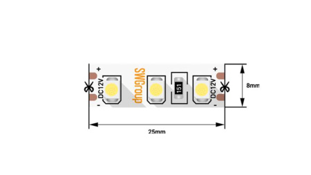 Лента светодиодная стандарт 3528 120LED/м 9.6Вт/м красн. 12В IP20 (уп.5м)  00-00009465