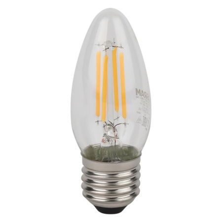 Лампа светодиодная филаментная LS CLB40 4W/840 230VFILCL RU 4Вт 4000К нейтр. бел. E27 470лм B угол пучка 300град. 220-240В (замена 40Вт) прозр. стекло OSRAM 4058075687844