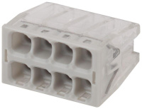 Клемма строительно-монтажная СМК компактная 248 NO-224-39 8-проводная 0.5-2.5кв.мм с пастой (уп.50шт)  Б0043957 Клемма строительно-монтажная СМК компактная 248 NO-224-39 8-проводная 0.5-2.5кв.мм с пастой (уп.50шт)  Б0043957