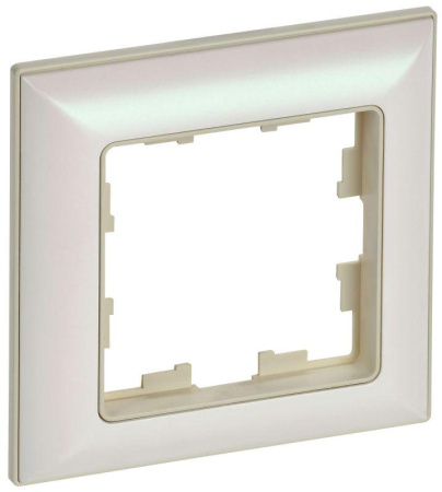 Рамка 1-м BRITE РУ-1-Бр беж./жемчуж.  BR-M12-12-1-K10
