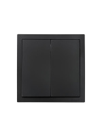 Выключатель 2-кл СП ZIMA IP20 10А безвинт. зажим черн. бархат  704-4288-101QC