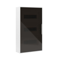 Щиток 36 мод настенный. IP41 с тонированной дверцей с шин. PEN 2шт 8отв+2шт 10отв. бел.  F36W1WD