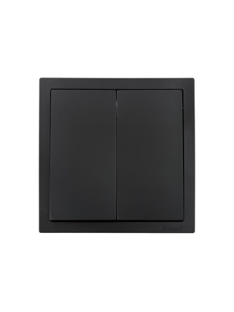 Выключатель 2-кл СП ZIMA IP20 10А безвинт. зажим черн. бархат  704-4288-101QC